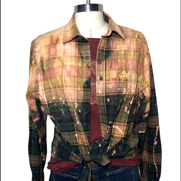 Eddie Bauer Tops - Upcycled Eddie Bauer Flannel Shirt Sz Lg
